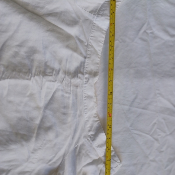 Maeve Anthropologie White Linen Top Boat Neck Balloon Sleeve Women Sz 4 Peasant - Picture 11 of 14